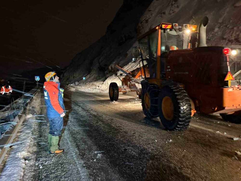 Van-Bitlis yoluna çığ düştü