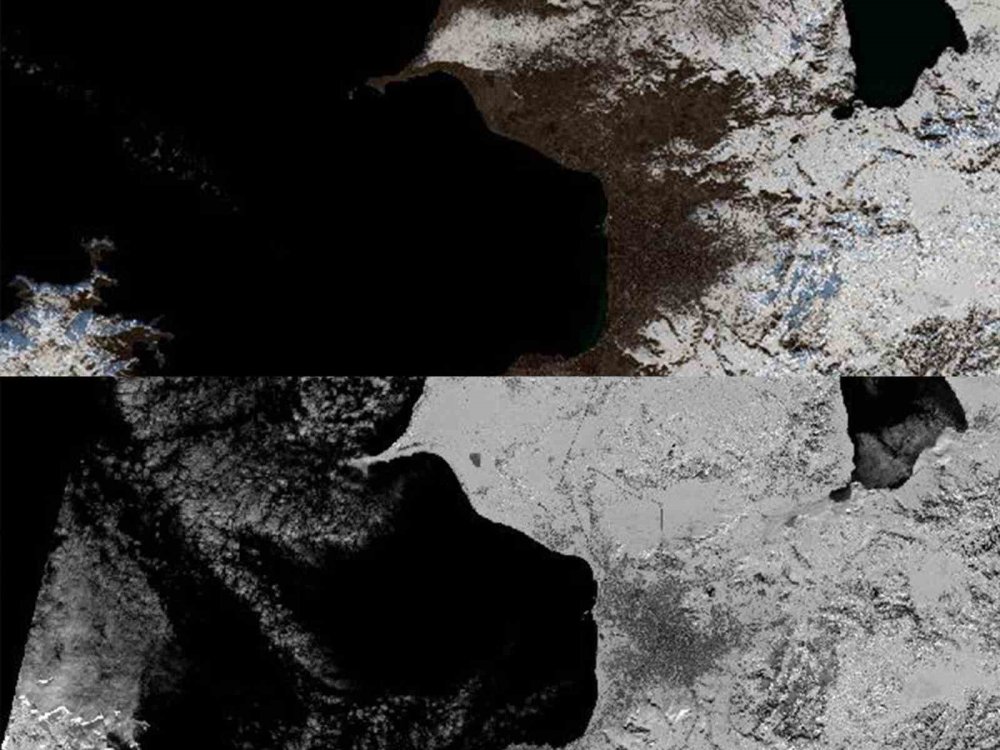 Uydu görüntüleri umut verdi: Van Gölü çevresinde kar örtüsü arttı