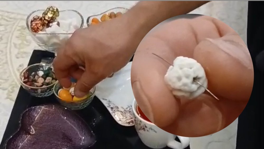 Leblebinin içerisinden metal parçası çıktı