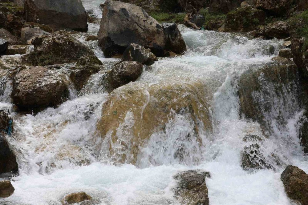 Beytüşşebap'ta baharla birlikte şelaleler coştu