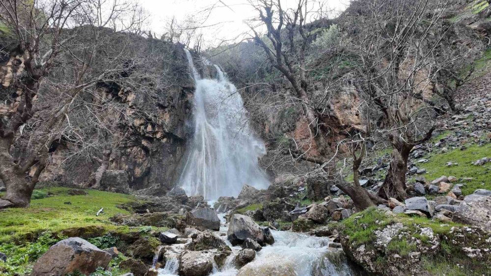 Beytüşşebap'ta baharla birlikte şelaleler coştu