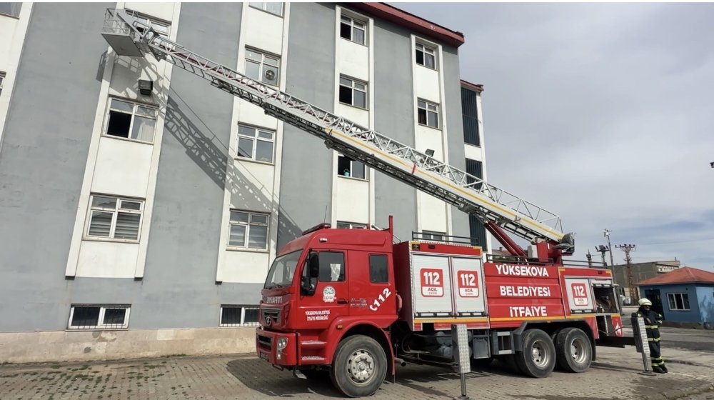 Yüksekova’da yangın tatbikatı