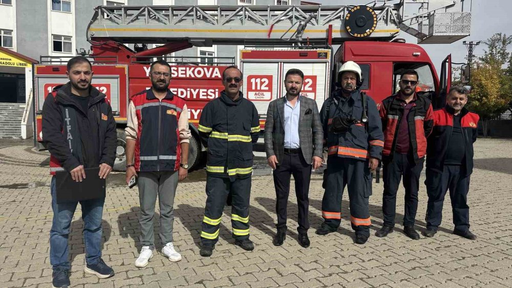 Yüksekova’da yangın tatbikatı