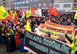 15 Şubat Hakkari'de protesto edildi