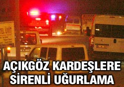 Hakkari'de sirenli uğurlama