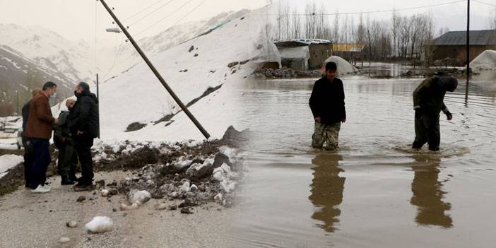 Yüksekova'da sağanak yağışlar köyleri vurdu